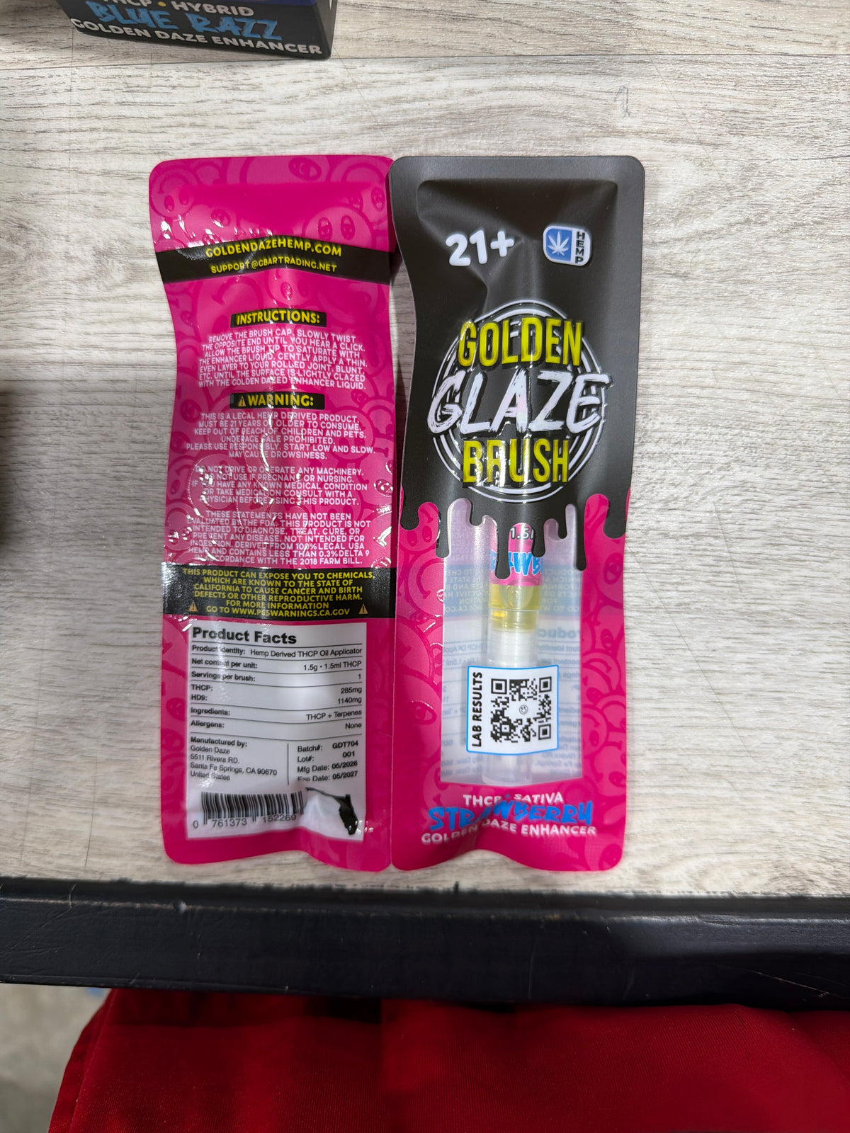 Golden Glaze Thcp Brush 1.5g Strawberry sativa