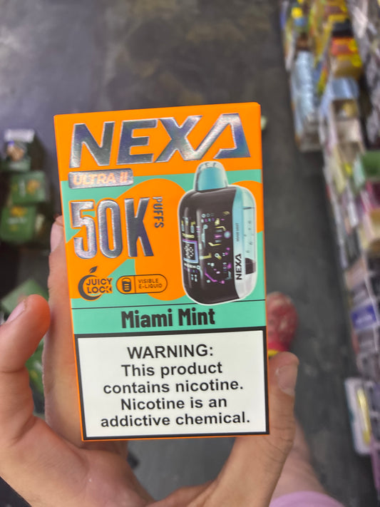 Nexa ultra II 50k puffs Miami mint