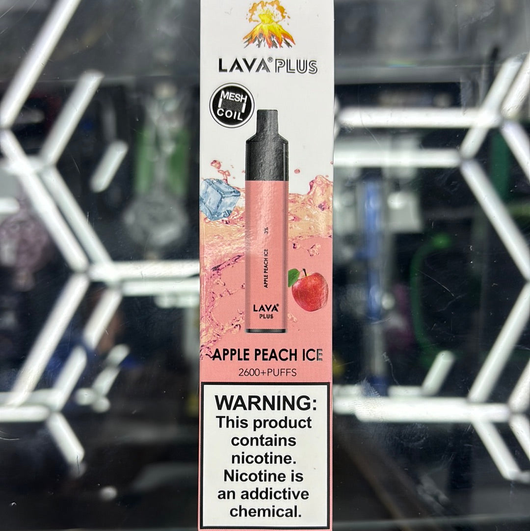 Lava plus apple peach ice 2600puffs
