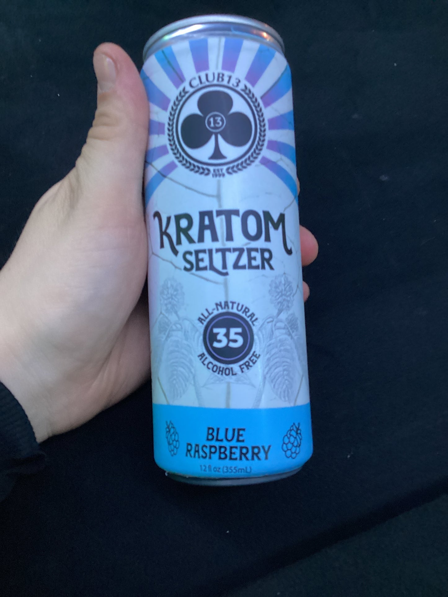 Club 13 kratom seltzer 35mit blue raspberry