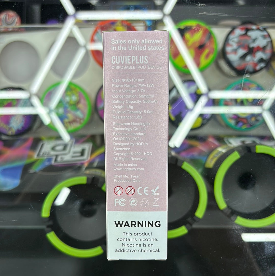 HQD strawberry shortcake, 1200 puffs curvie plus