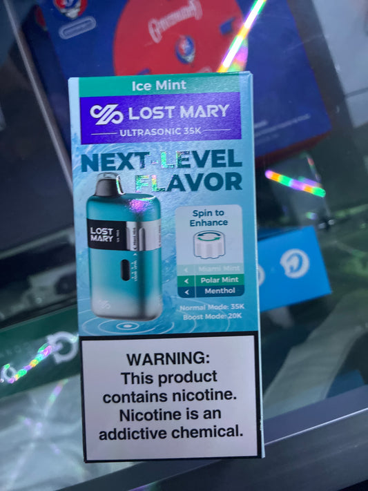 Lost Mary ultrasonic 35k next level flavor Miami mint