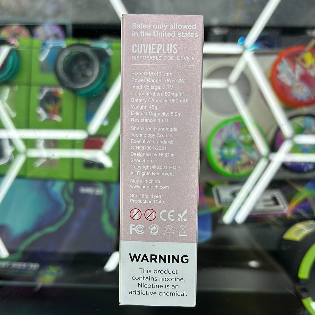 HQD pink lemon 1200 puffs curvie plus