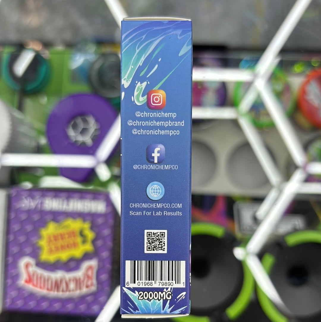 Chronic hemp zkittlez indica 2g cartridge with cartridge reusable battery