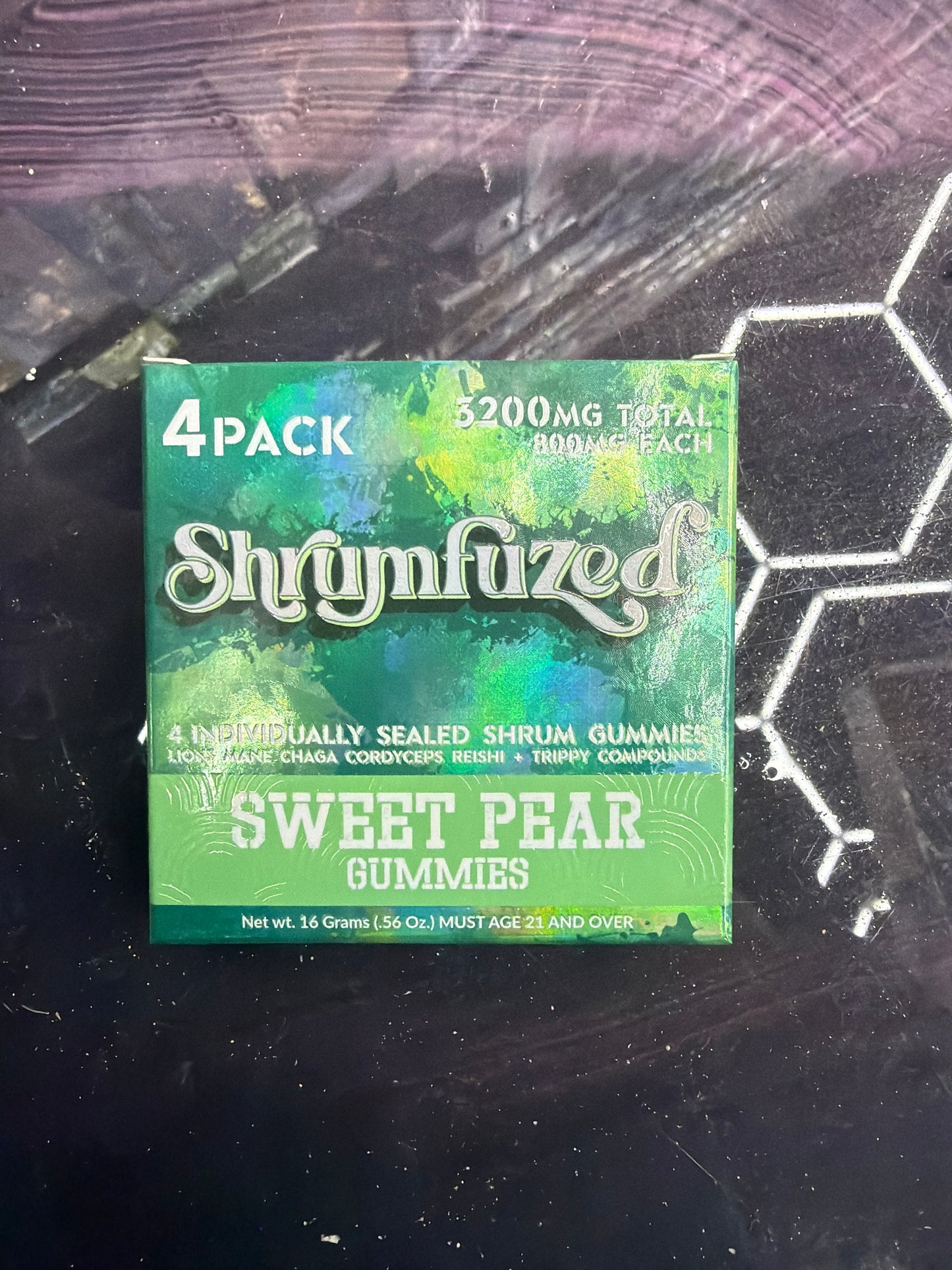 Shrumfuzed 4pack Sweet Pear shroom gummies