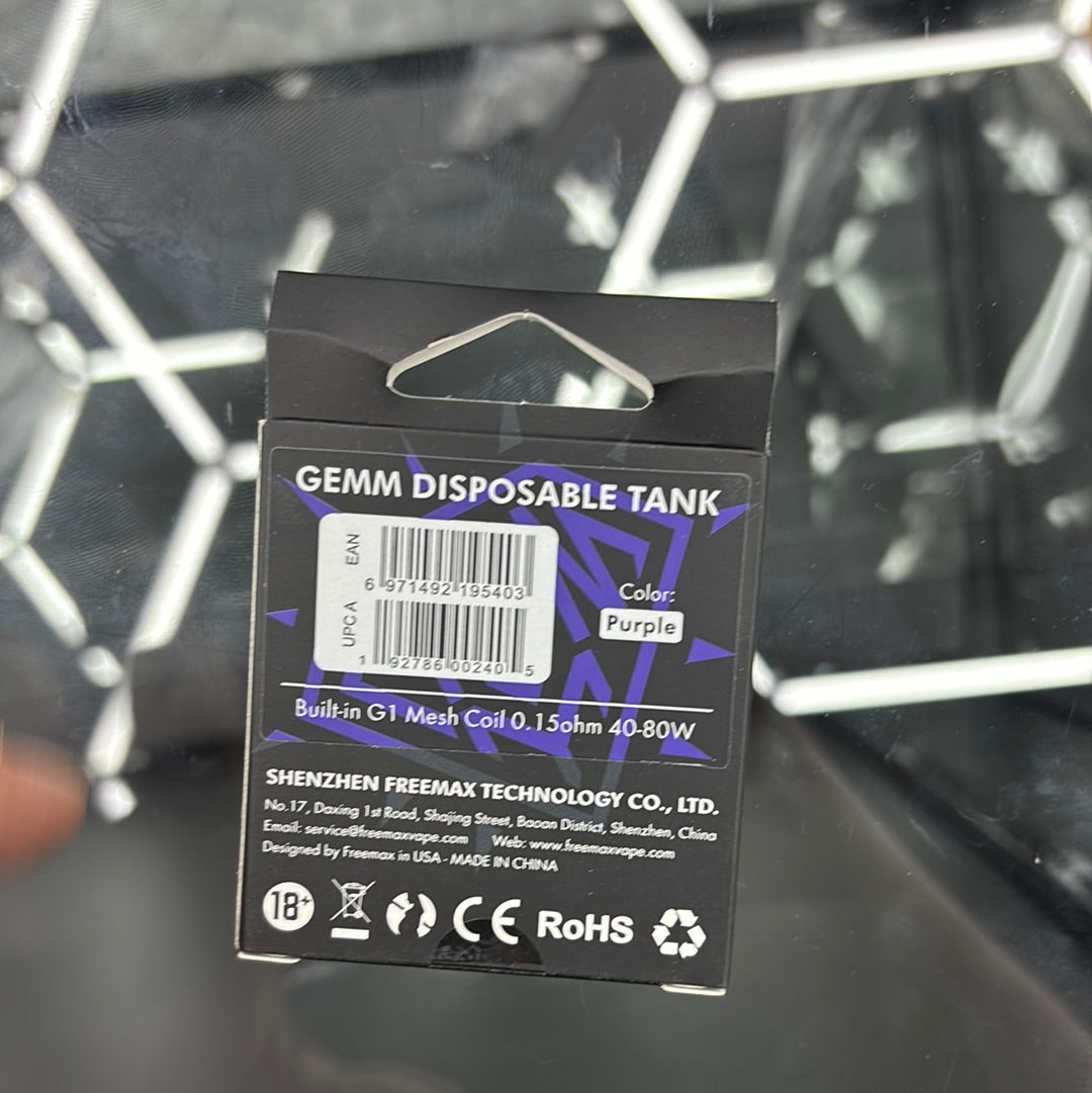 Gemmtank disposable tank purple