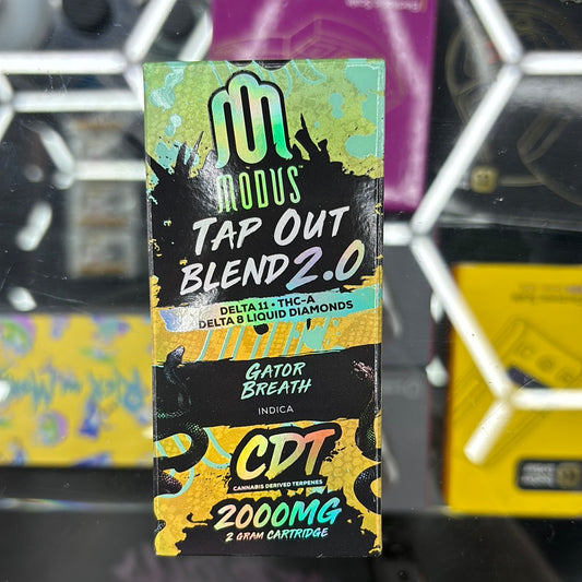 Modus tap out blend 2.0 gator breath Indica 2G cartridge