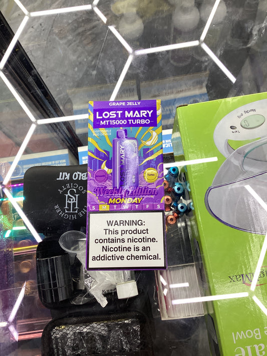 Lost Mary 15,000 puffs weekly edition Monday grape jelly
