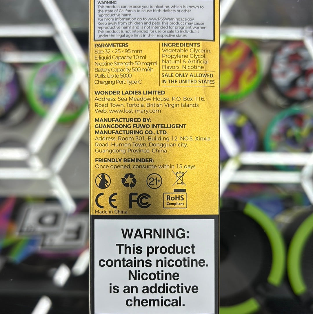 Lost Mary Colombian coffee ice