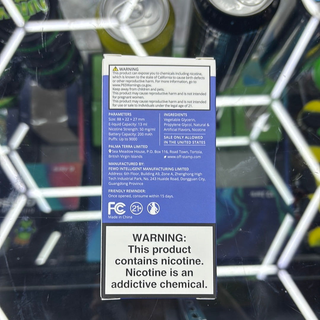 Off stamp pod blue razz ice