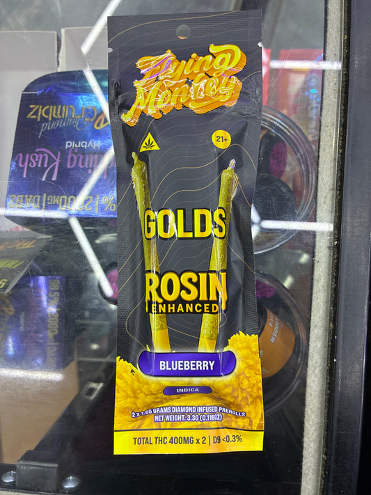 Flying monkey gold rosin enhanced blueberry indica
