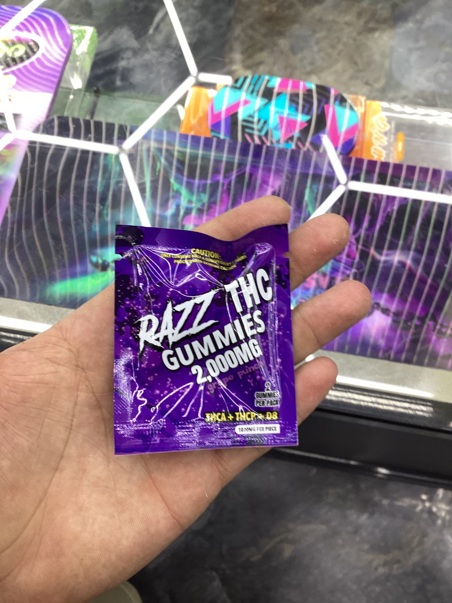 Razz thc-a 2,000mg 2pack grape punch