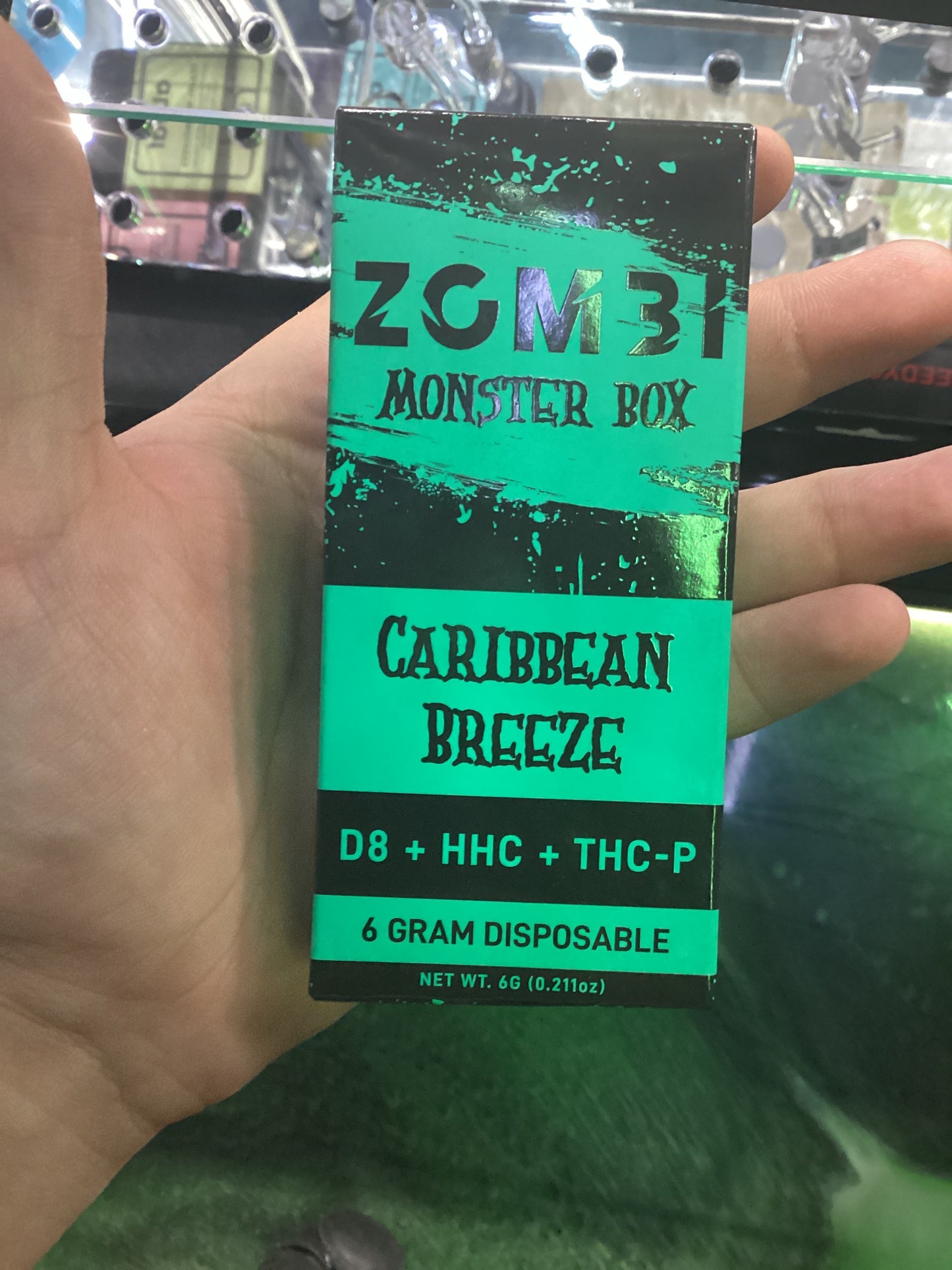 Zombi monster box, Caribbean breeze, 6 g disposable