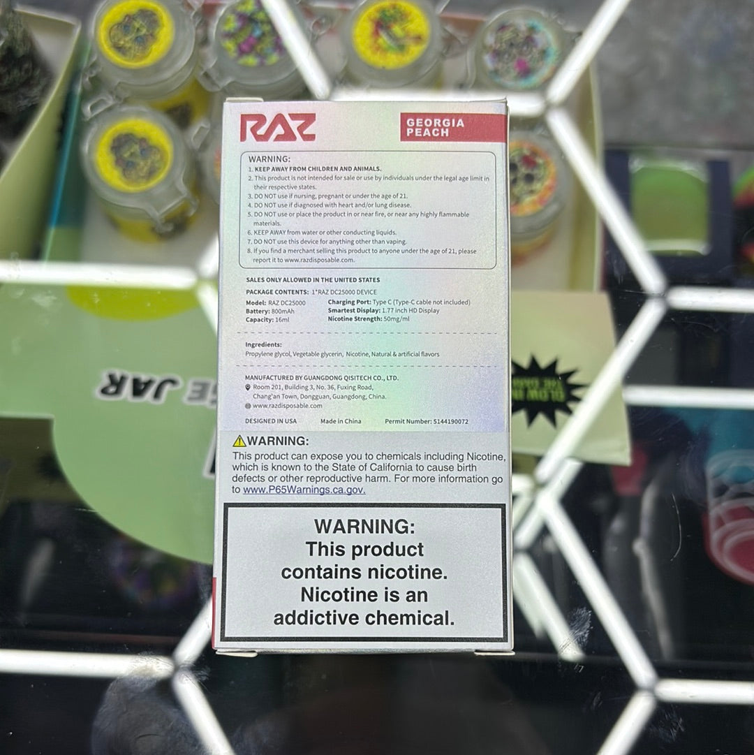 Raz dc25000 25k puffs Georgia peach