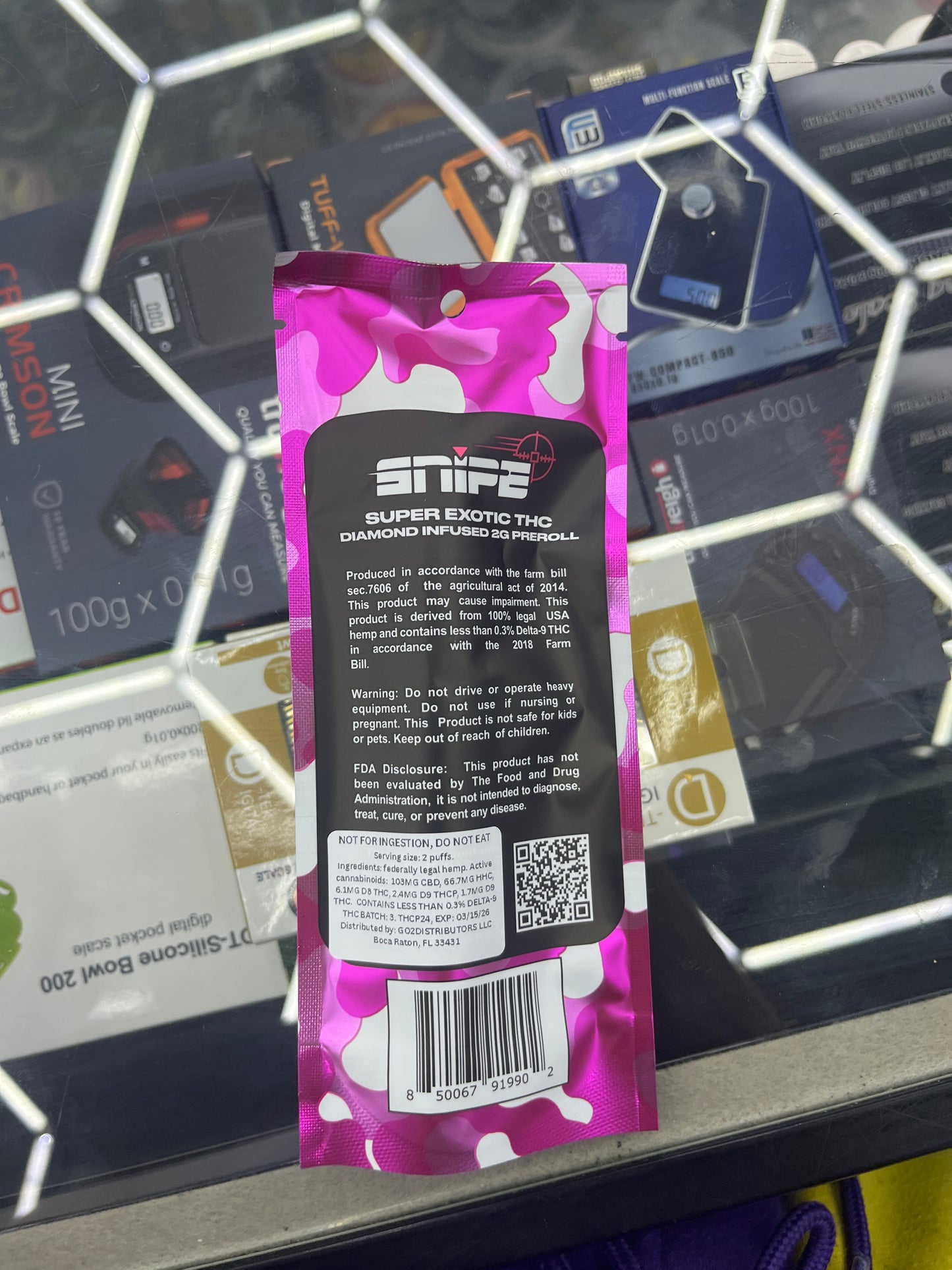 Snipe 2g thcp super exotic diamond preroll love potion sative