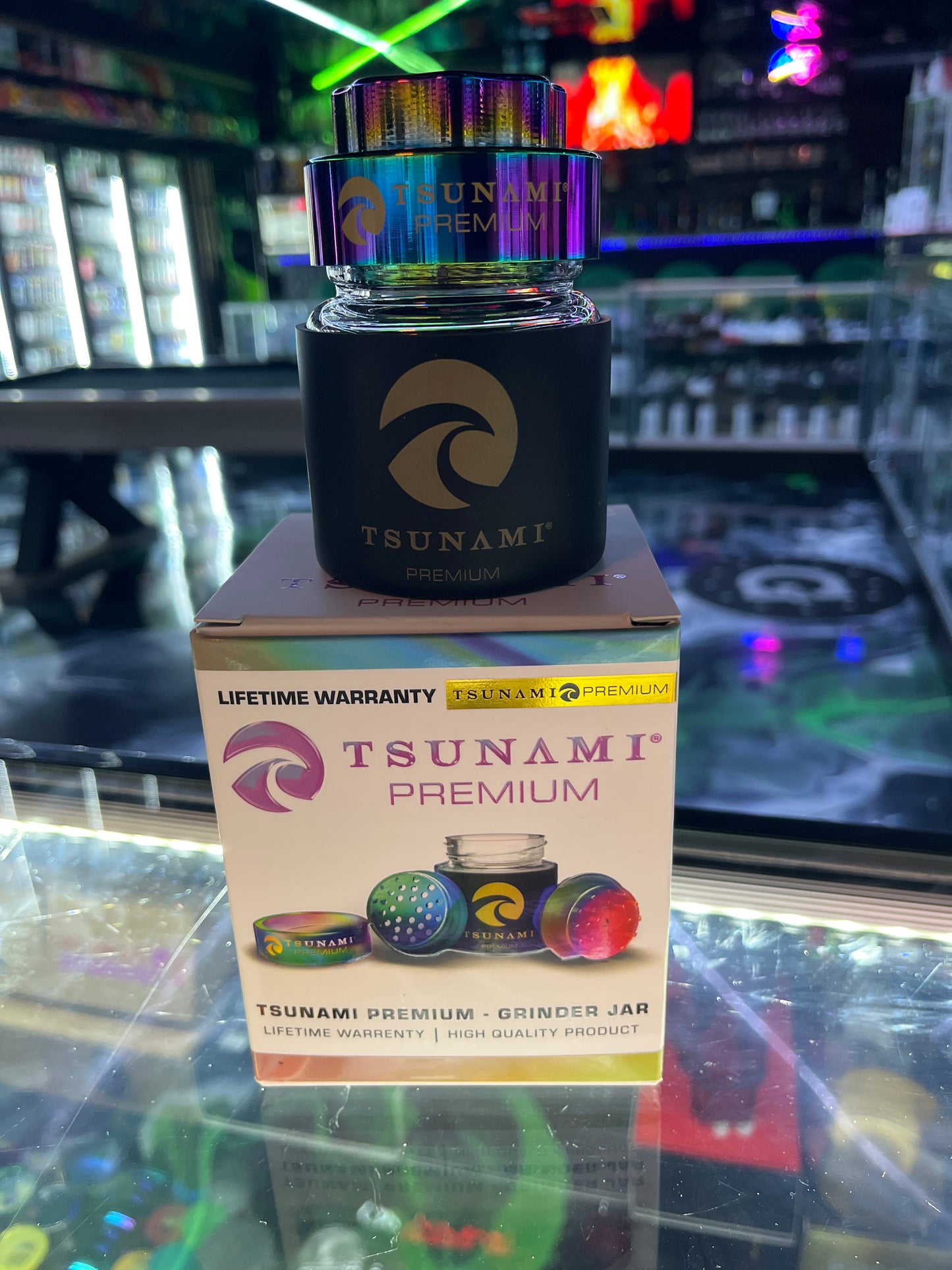 Tsunami premium grinder jar green