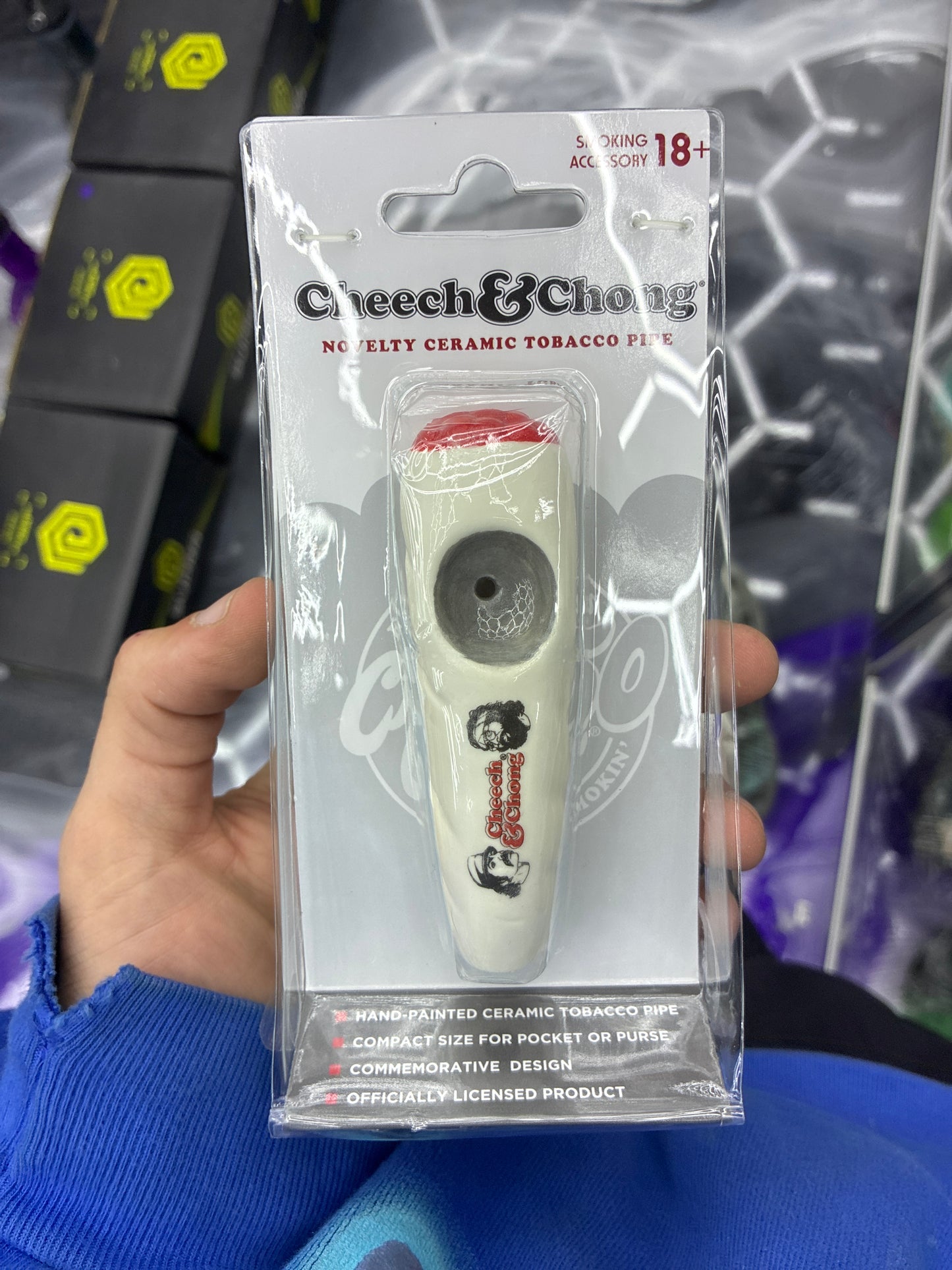 Cheech & Chong novelty ceramic tobacco pipe