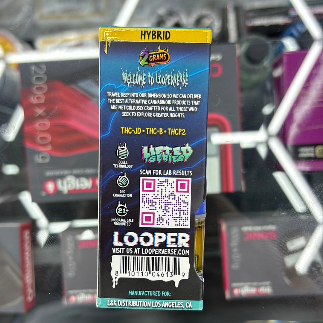 Looper lifted series, mimosa 2g live resin vape cartridge