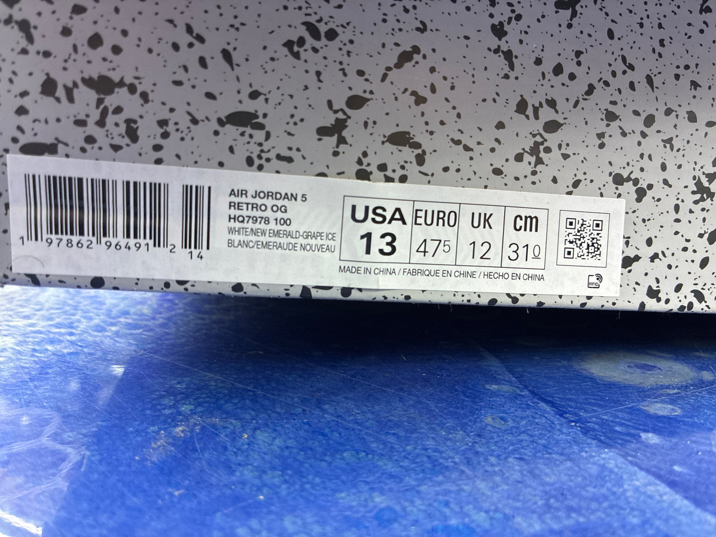 Air Jordan 5 Grape Size 13