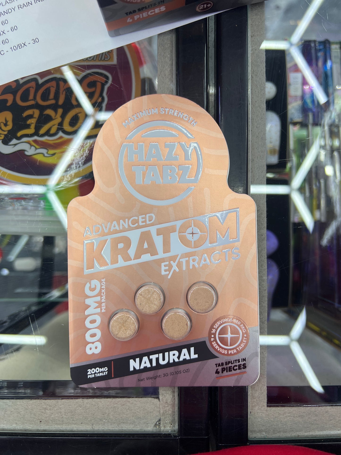 Hazy Tabz advanced kratom extracts 800mg 4ct natural