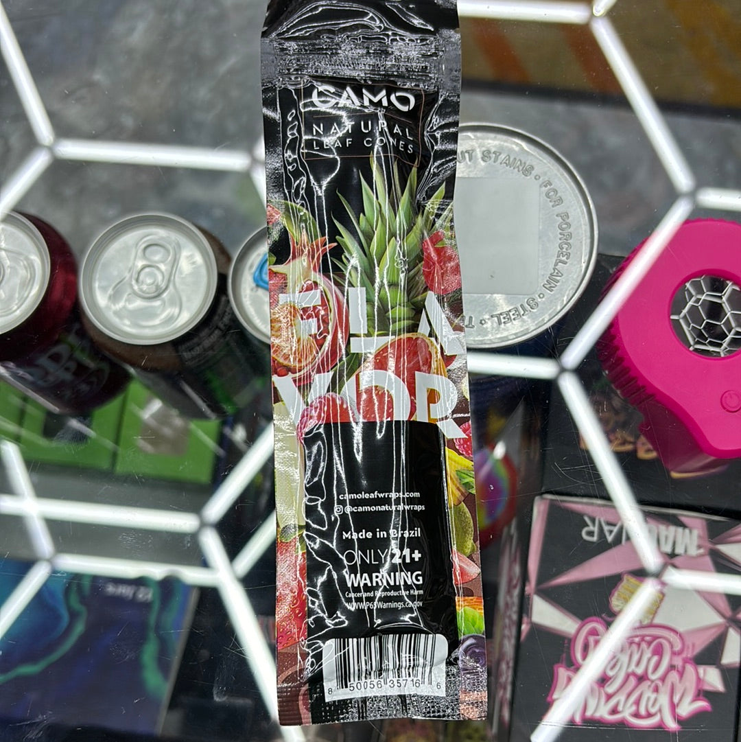 Camo russian cream, natural leaf cones, 4 cones