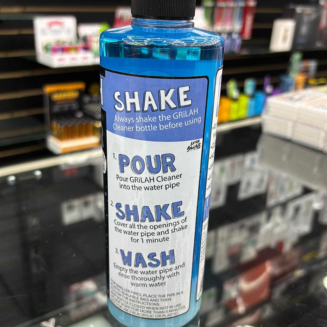 Grilah water, pipe cleaner, Gorilla strength extra shine 16 0Z