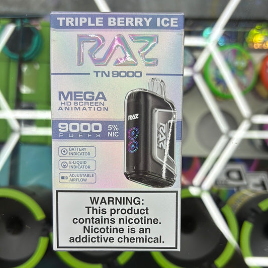 Raz 9000puffs triple berry ice