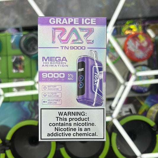 Raz 9000puffs grape ice