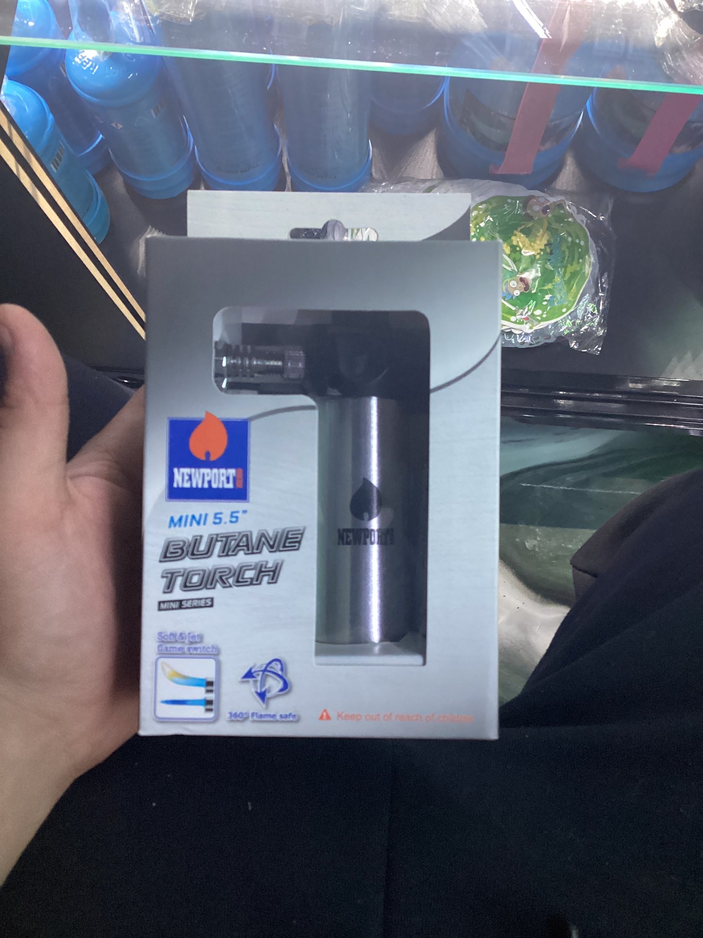 Newport zero mini 5.5” butane torch silver