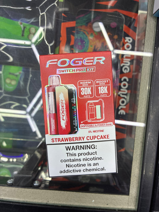 Fogger switch pro disposable kit 30k puffs strawberry cupcake