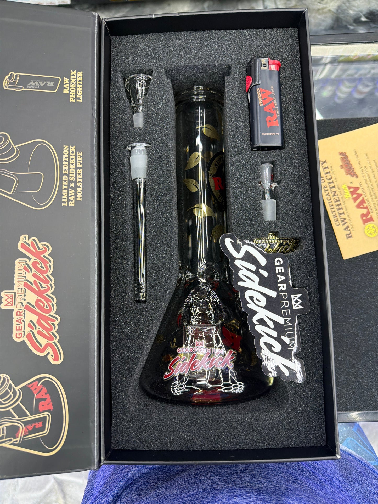 RAW BLACK X GEARPREMIUM SIDEKICK HOLSTER WATER PIPE