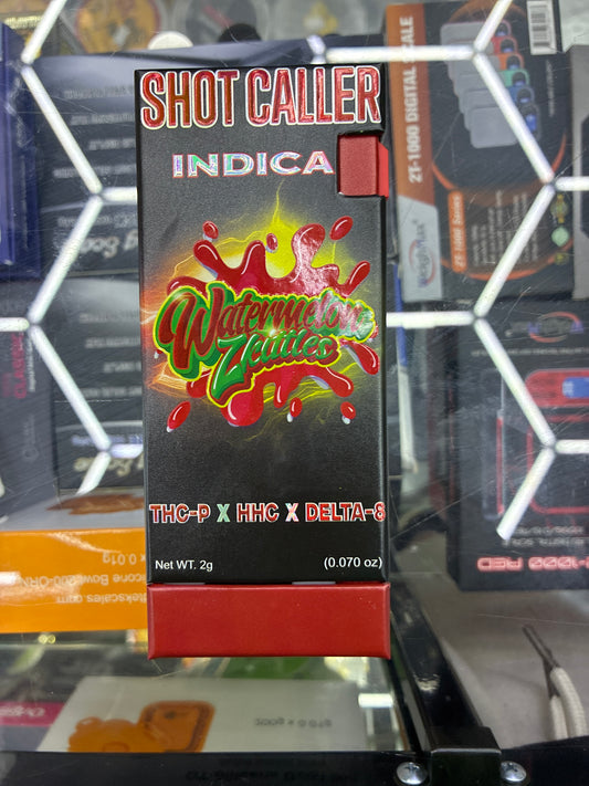 Shotcaller thcp x hhc x delta8 2g disposable indica watermelon zkittles