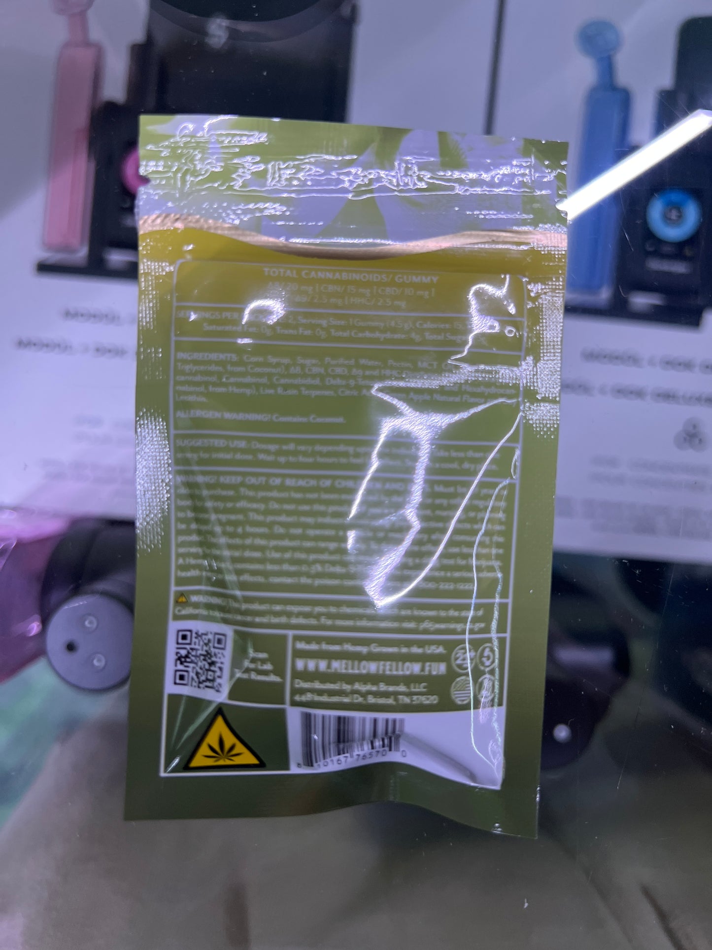 mellow fellow euphoria live resin blend 2ct 100mg green apple