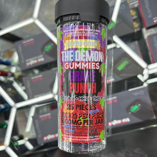 The demon gummies grape punch,5000 MG per jar