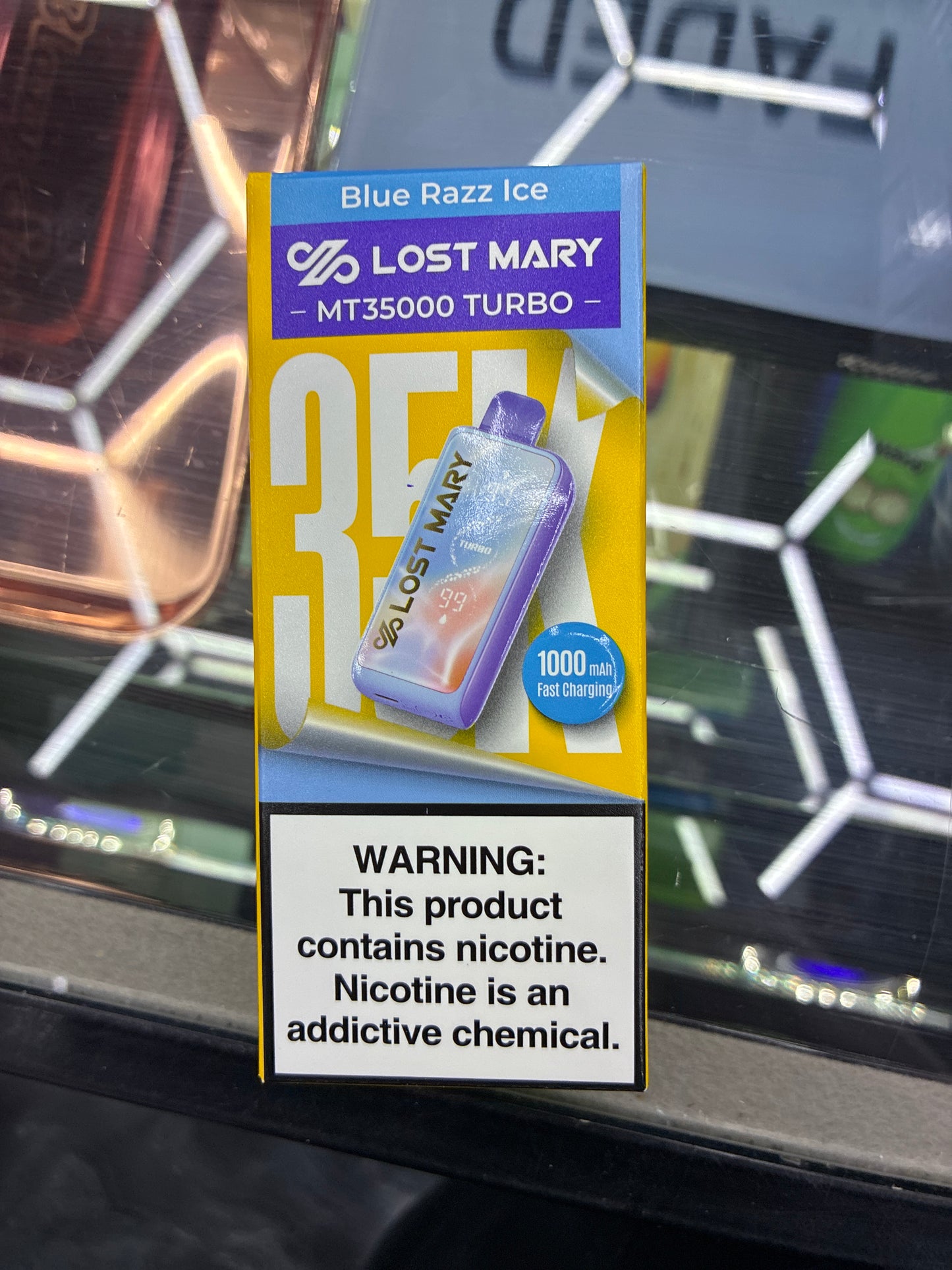 Lost Mary Blue razz ice+ 35k hits