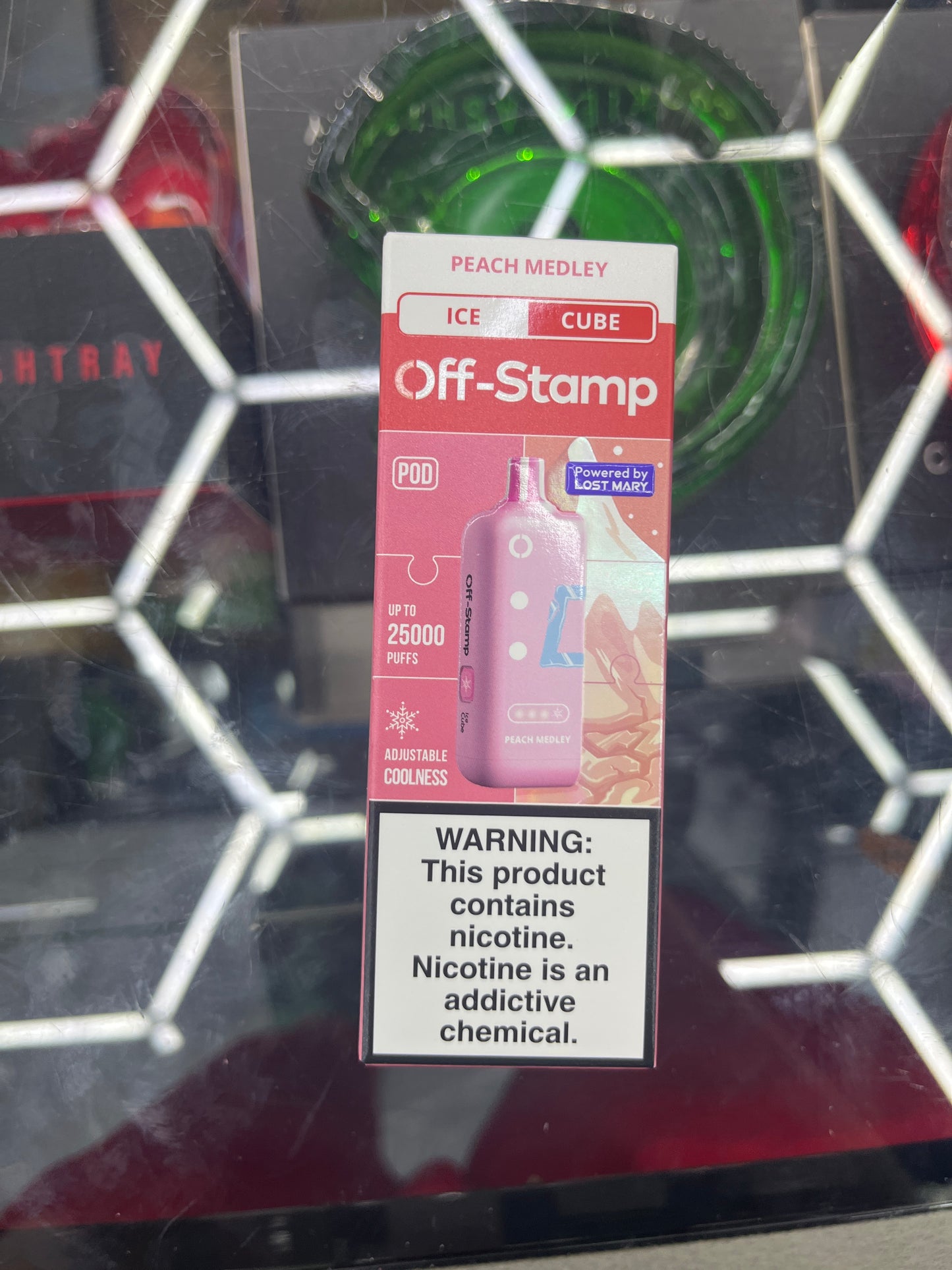 Off stamp ice cube 25K peach medley