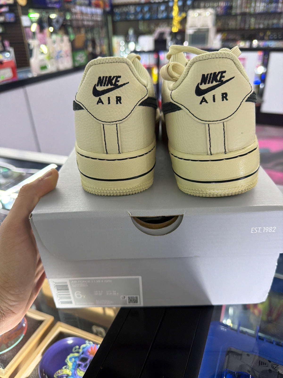Nike Air Force 1 Low '07 LV8 Light Khaki Black (GS) Size 6y