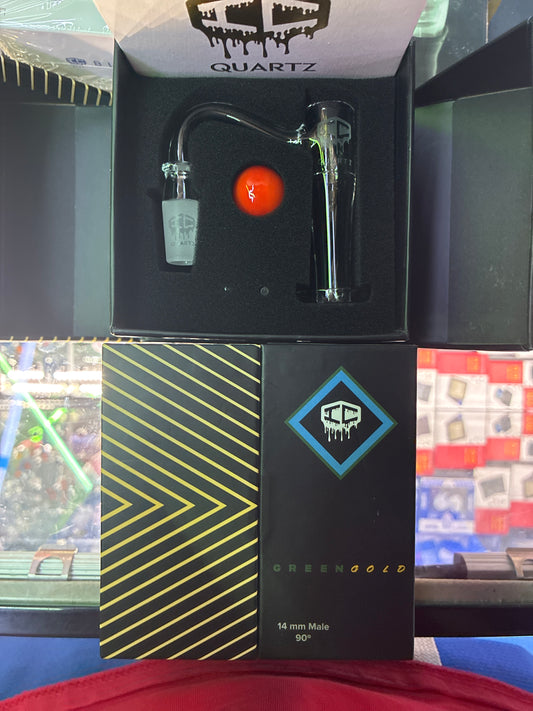 IC Quartz GREENGOLD 14mm Banger | Spinner Tower Banger