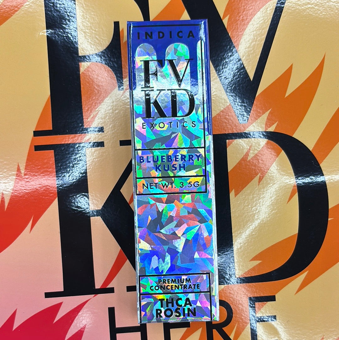 Fvkd exotics blueberrykush, 3.5G Indica THCA rosin