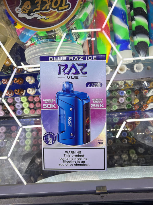 Raz Vue Kit 50k puff disposable Blue Raz Ice