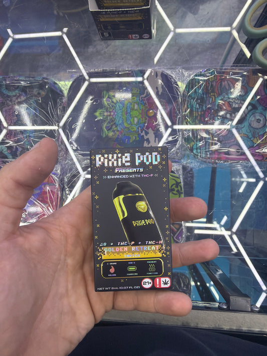 Pixie Pod d8 + thc-p + thc-h 2g Golden Retreat Indica