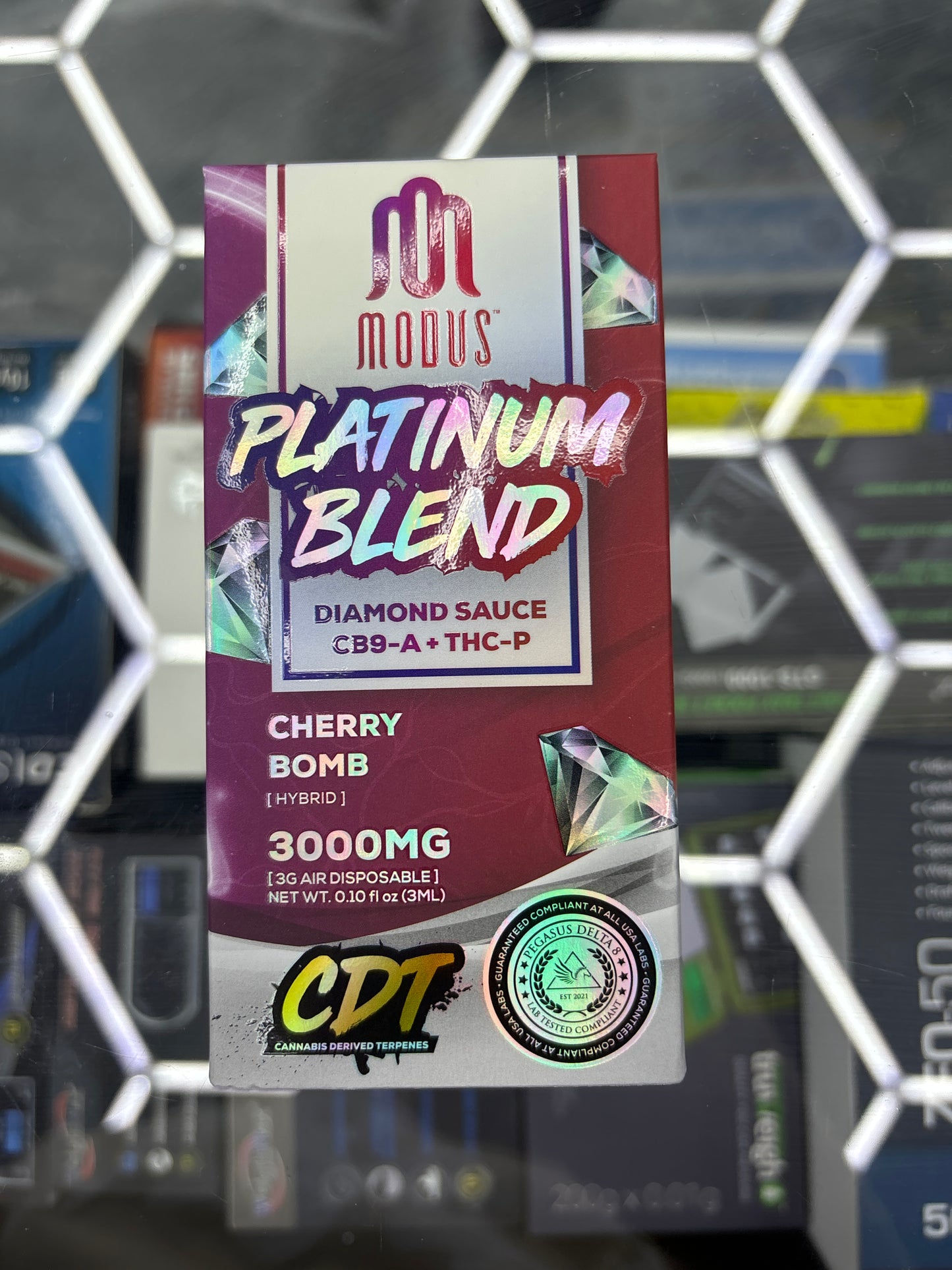 Modus platinum blend cherry bomb, hybrid, 3G disposable