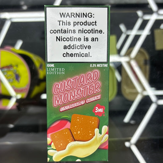Custard monster, gingerbread crunch, 3mg