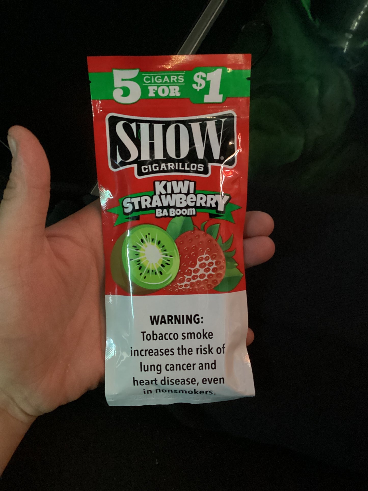 Show cigarillos kiwi strawberry ba boom
