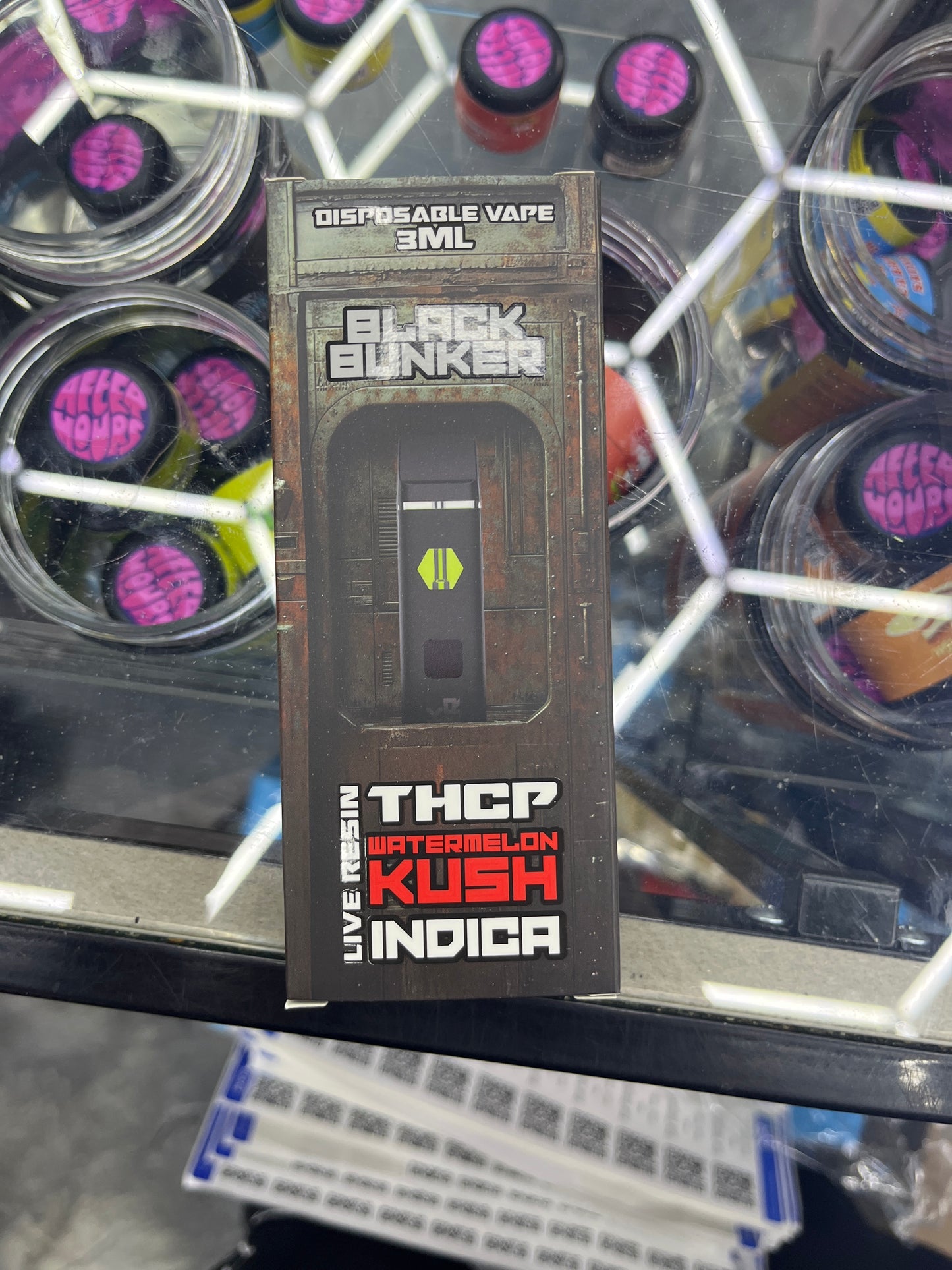 Black bunker disposable thcp vape thca indica watermelon kush 3ml