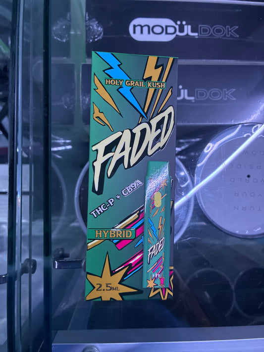 Faded thc-p + cb9a 2.5ml disposable hybrid holy grail kush