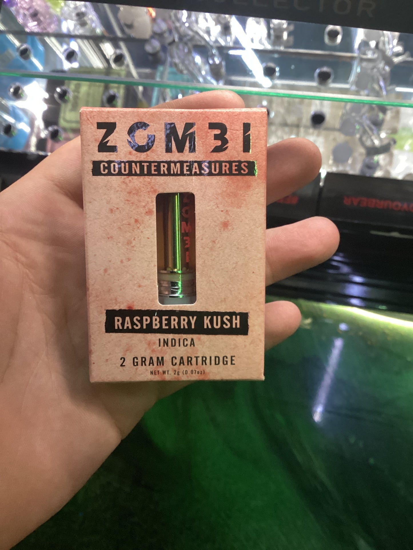 Zombi countermeasures raspberry Kush Indica 2g cartridge