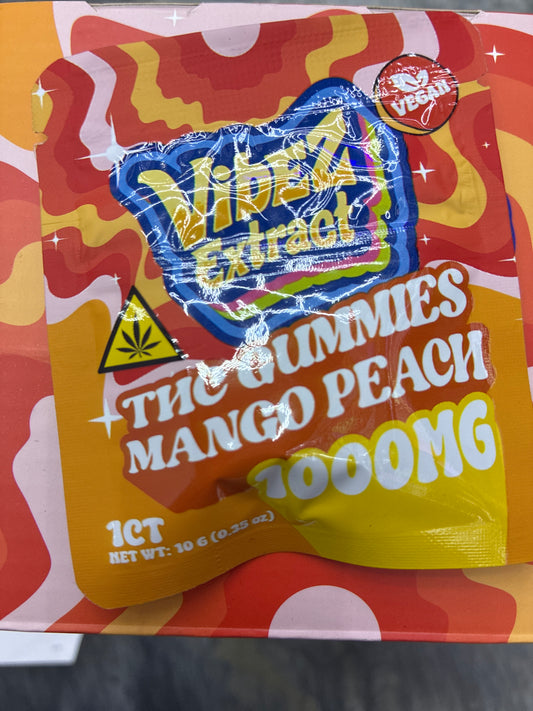 Vibez extract Thc gummies 1000mg mango peach