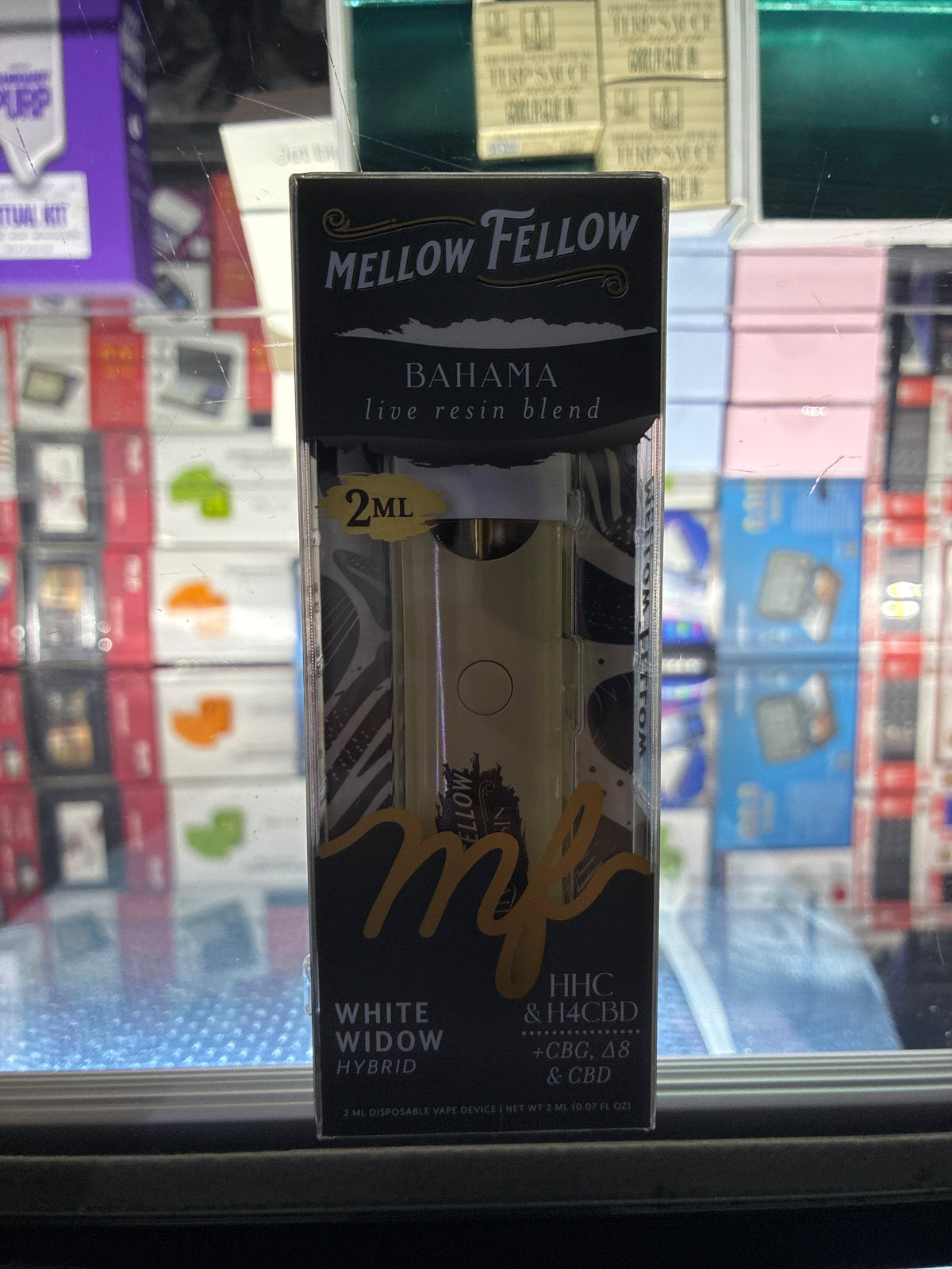 Mellow fellow white widow, live resin indica