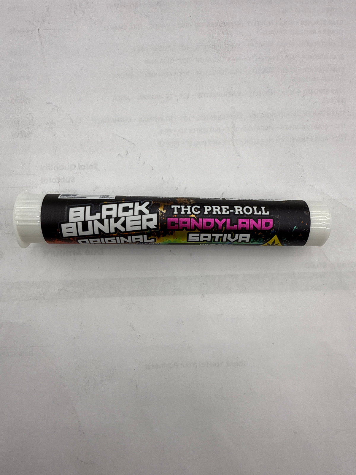 Black Bunker THC Diamonds Pre-Rolls 2G King size Candy land sativa